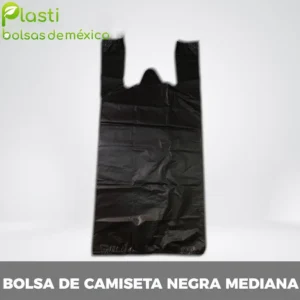 Bolsa de plástico camiseta negra