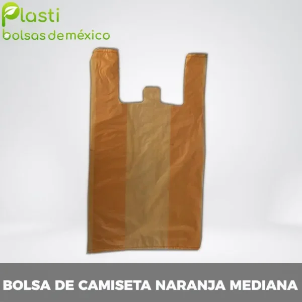 bolsa de camiseta polipapel naranja